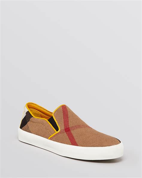 burberry slip on flat sneakers.